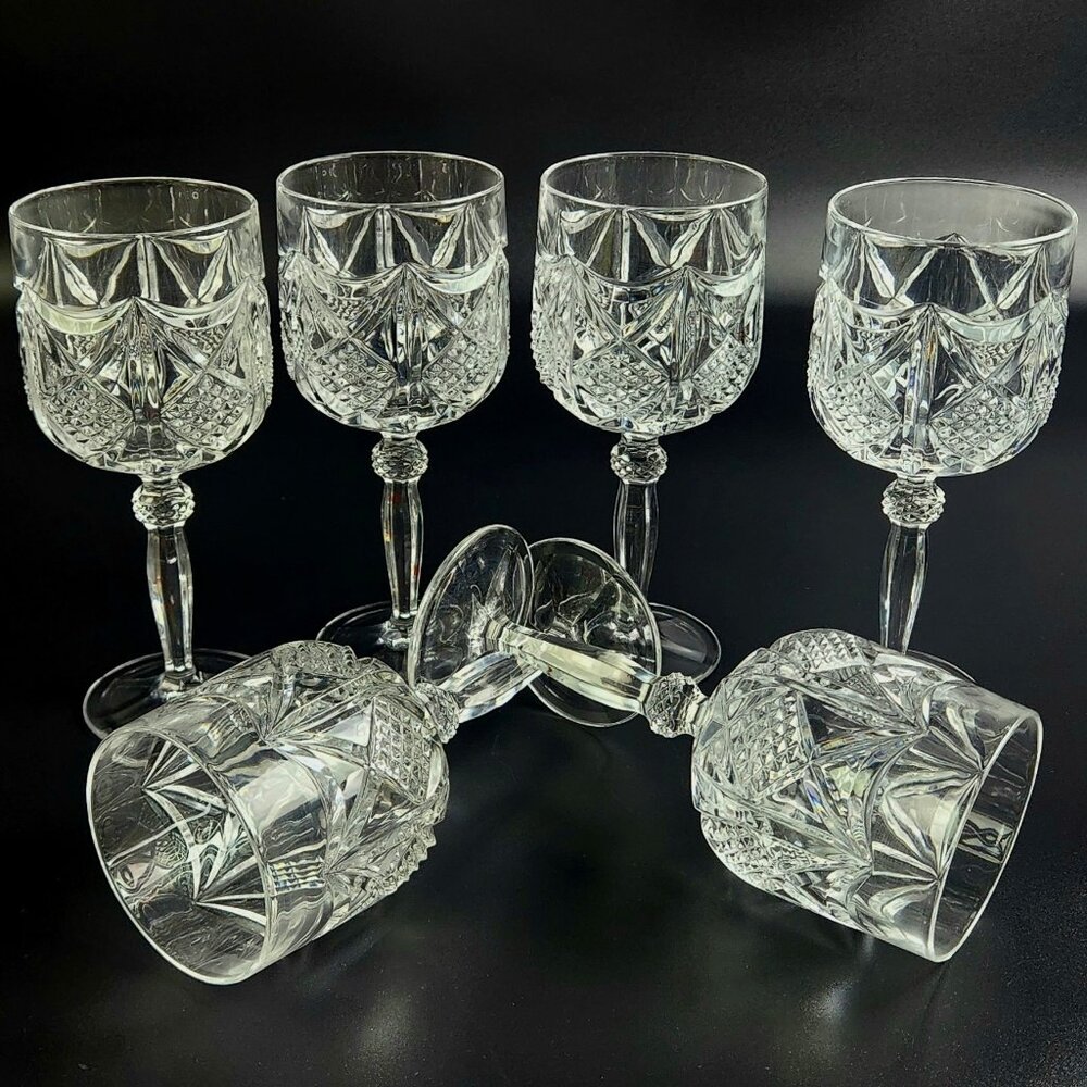 Vintage - Water/Wine Goblet Eduard by Nachtmann - Set of 6 - 7 1/8"